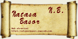 Nataša Basor vizit kartica